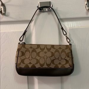 Small Brown Coach handbag with wallet